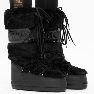 Women's Tecnica Moon Boot Icon Faux Fur Thermal Lace-up Snow Boot